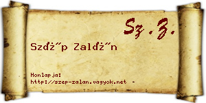 Szép Zalán névjegykártya