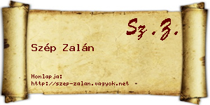 Szép Zalán névjegykártya