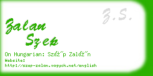 zalan szep business card
